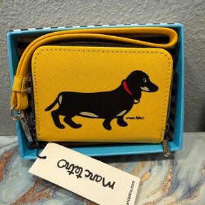 Marc Tetro Yellow Dog Wallet Daschound, NWT